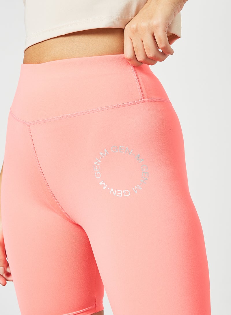 Sivvi x GenM - High-Waist Cycling Shorts Pink - Image 1