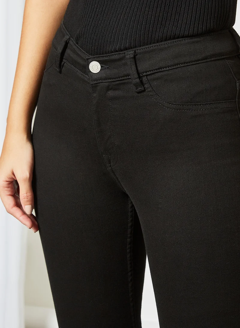 SELECTED FEMME High-Waist Jeggings Black