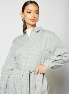SELECTED FEMME Relaxed Fit Longline Shirt Grey  - Image 4