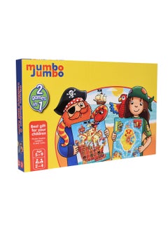 Foldable 2-In-1 Pirate Snake And Ladder Ludo Flying Chess Game 2 Players