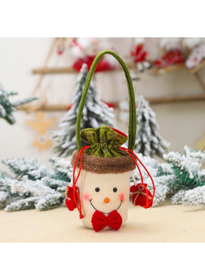 Stylish Snowman Gift Bag Biege 12 X 18cm  - Image 1
