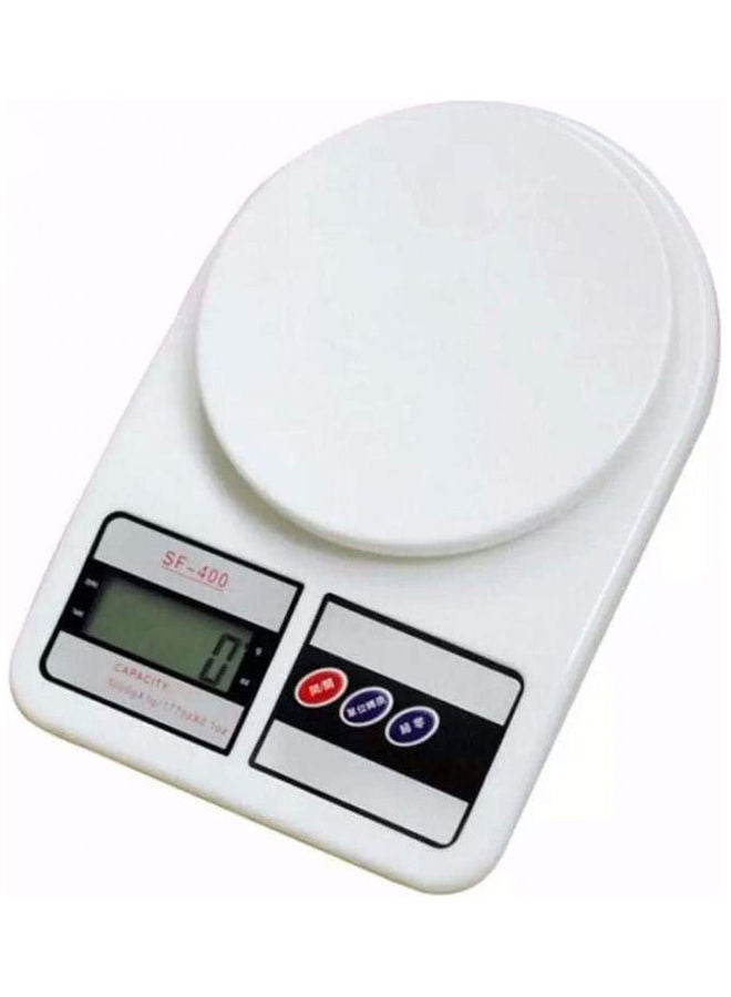 Electronic Digital Kitchen Scale   10 Kg White - Image 1