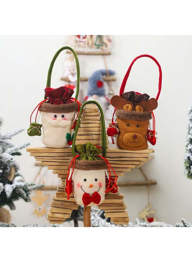 Stylish Snowman Gift Bag Biege 12 X 18cm  - Image 3