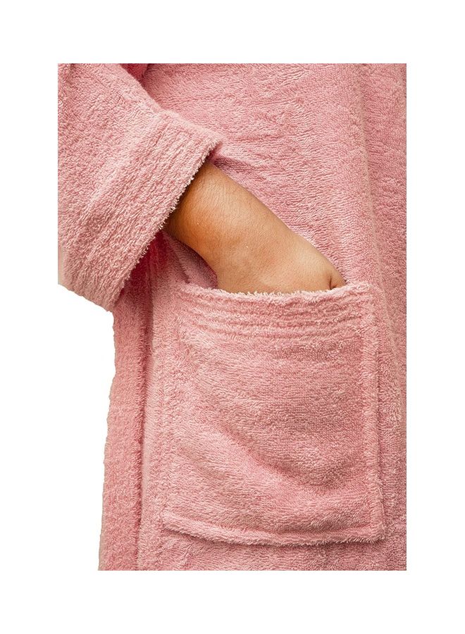 Home Essentials - Bliss Casa - Unisex Bathrobe - 100% Cotton Super Soft Highly Absorbent Bathrobes For Women & Men- Perfect for Everyday Use Unisex Pink Adult Size - Image 1