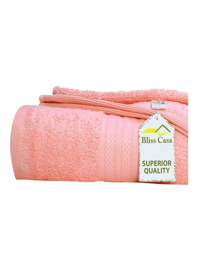 Bliss Casa 100% Cotton Premium 550 GSM Highly Absorbent, Quick Dry And Soft Feel Bathroom Towels Superior Quality Ring  Spun Cotton Luxury Towels Set Pink 73x147cm  - Image 5
