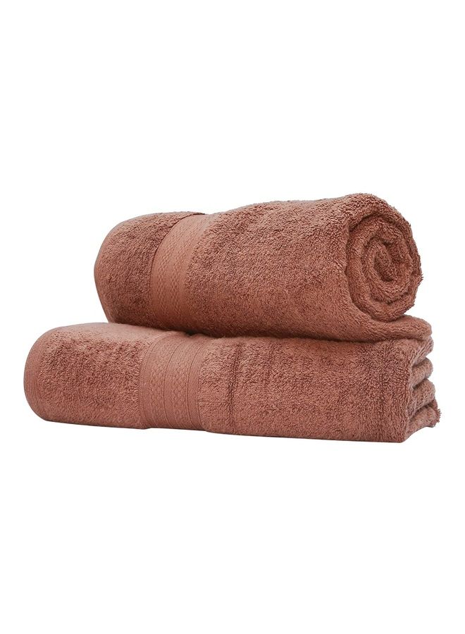 Bliss Casa 100% Cotton Premium 550 GSM Highly Absorbent, Quick Dry And Soft Feel Bathroom Towels Quality Ring  Spun Cotton Luxury Towels Set Brown 73x147cm - Image 3