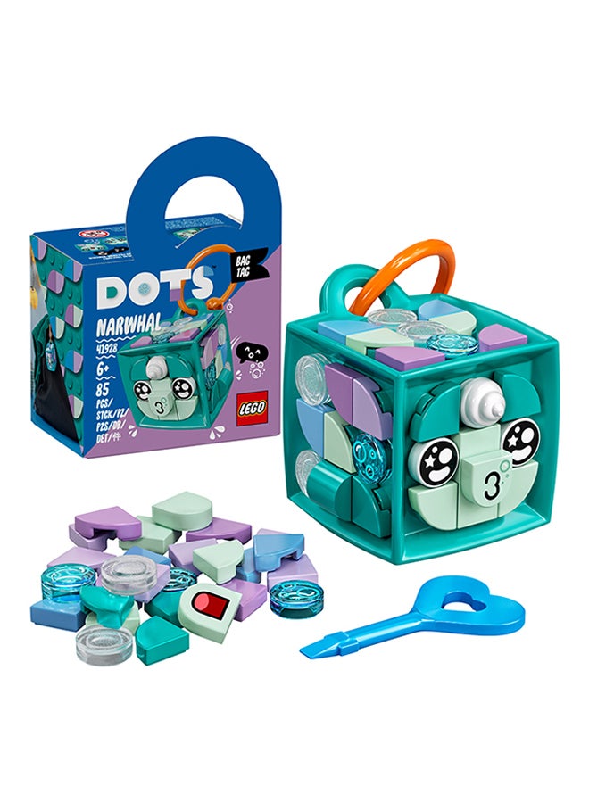 LEGO - 41928 85-Piece Dots Narwhal Bag Tag 6+ Years - Image 1