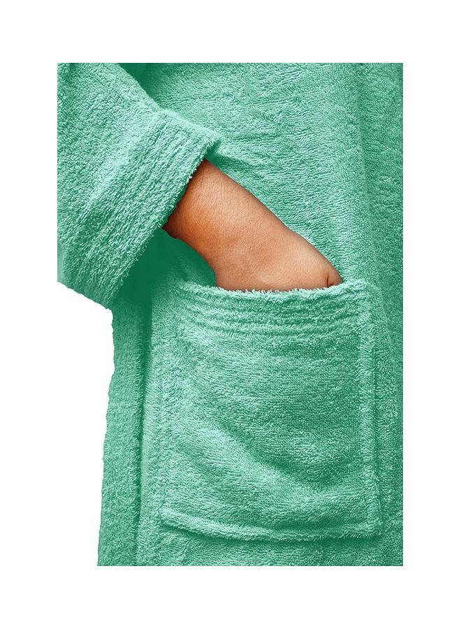 Home Essentials - Bliss Casa - Unisex Bathrobe - 100% Cotton Super Soft Highly Absorbent Bathrobes For Women & Men- Perfect for Everyday Use Unisex Mint Adult Size - Image 1