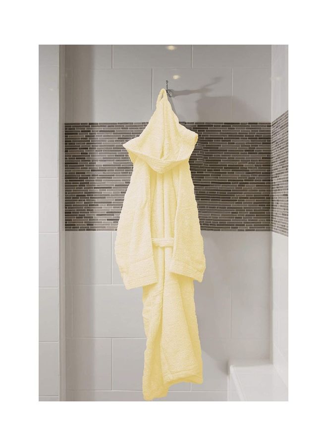 Home Essentials - Bliss Casa - Unisex Bathrobe - 100% Cotton Super Soft Highly Absorbent Bathrobes For Women & Men- Perfect for Everyday Use Unisex Cream Adult Size - Image 1