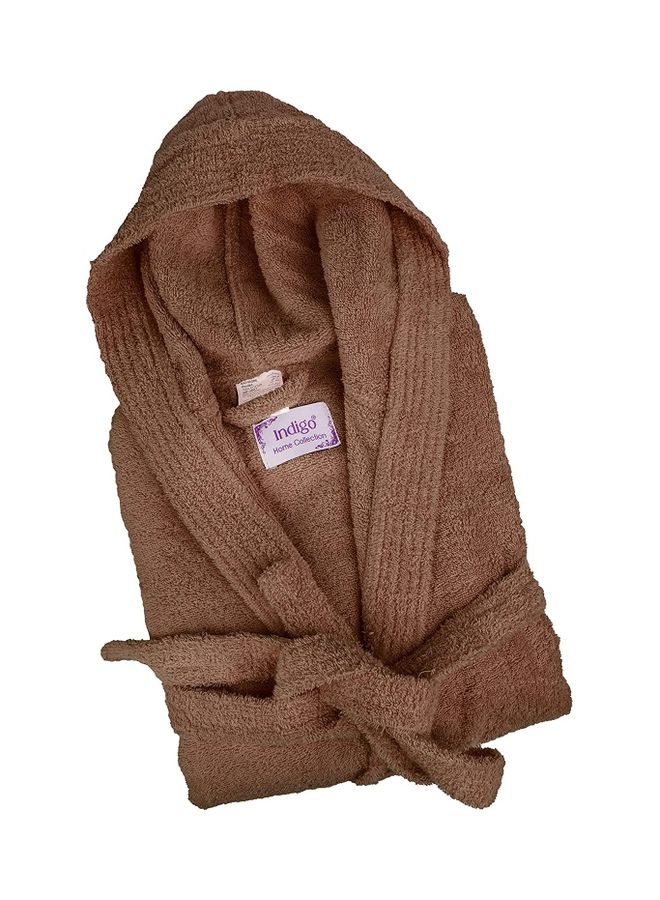 Home Essentials Bliss Casa - Unisex Bathrobe - 100% Cotton Super Soft Highly Absorbent Bathrobes For Women & Men- Perfect for Everyday Use Unisex Brown Adult Size  - Image 1
