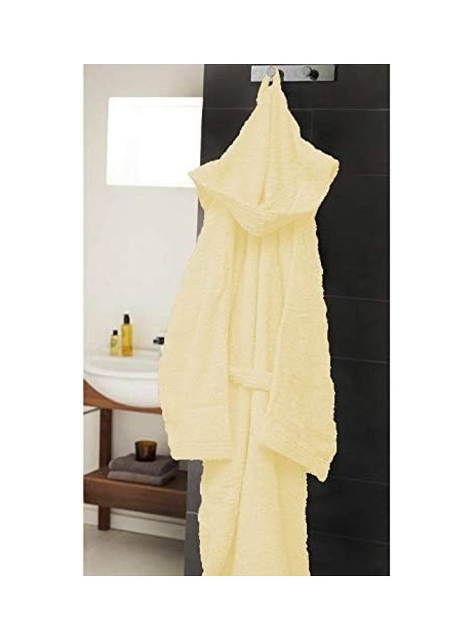 Home Essentials - Bliss Casa - Unisex Bathrobe - 100% Cotton Super Soft Highly Absorbent Bathrobes For Women & Men- Perfect for Everyday Use Unisex Cream Adult Size - Image 1