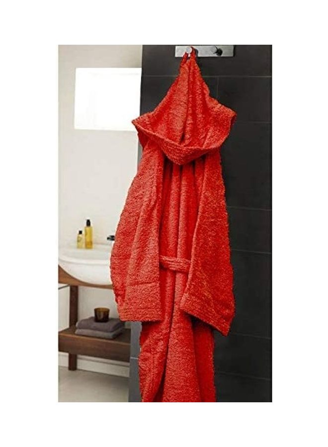 Home Essentials - Bliss Casa - Unisex Bathrobe - 100% Cotton Super Soft Highly Absorbent Bathrobes For Women & Men- Perfect for Everyday Use Unisex Adult Red Adult Size - Image 1