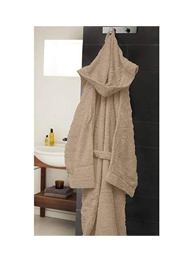 Home Essentials - Bliss Casa - Unisex Bathrobe - 100% Cotton Super Soft Highly Absorbent Bathrobes For Women & Men- Perfect for Everyday Use Unisex Adult Beige Adult Size - Image 1