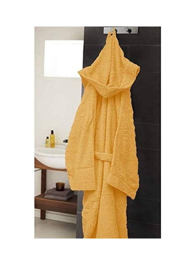 Home Essentials - Bliss Casa Unisex Bathrobe 100% Cotton Super Soft Highly Absorbent Bathrobes For Women & Men Perfect for Everyday Use Unisex Adult Light Golden Adult Sizecm - Image 1