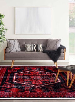 MERINOS Sondos Collection Contemporary Area Rug Red/Black 140 x 200cm  - Image 4