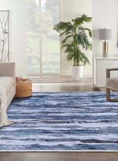 MERINOS Sondos Collection Contemporary Area Rug Blue/Grey 140 x 200cm  - Image 4