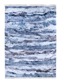 MERINOS Sondos Collection Contemporary Area Rug Blue/Grey 140 x 200cm  - Image 1