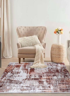 MERINOS Sondos Collection Contemporary Area Rug Brown/White 140 x 200cm  - Image 4