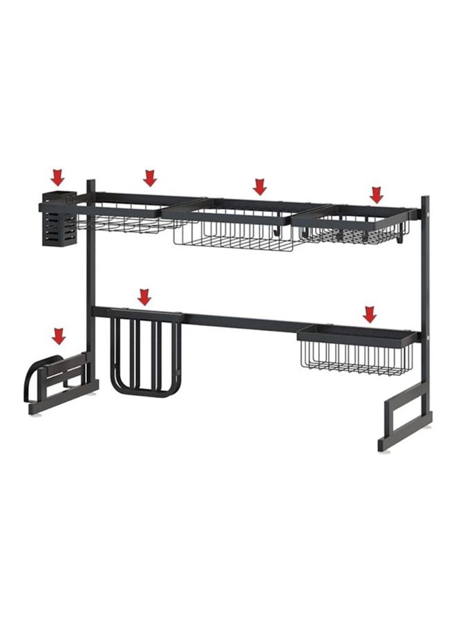 AIWANTO Over Sink Dish Drying Rack Organizer Black 6.4kg - Image 1