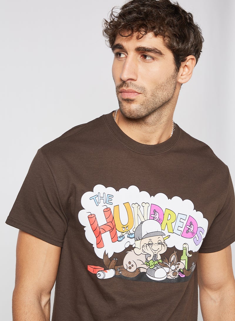 The Hundreds Plotting Graphic T-Shirt Brown  - Image 3