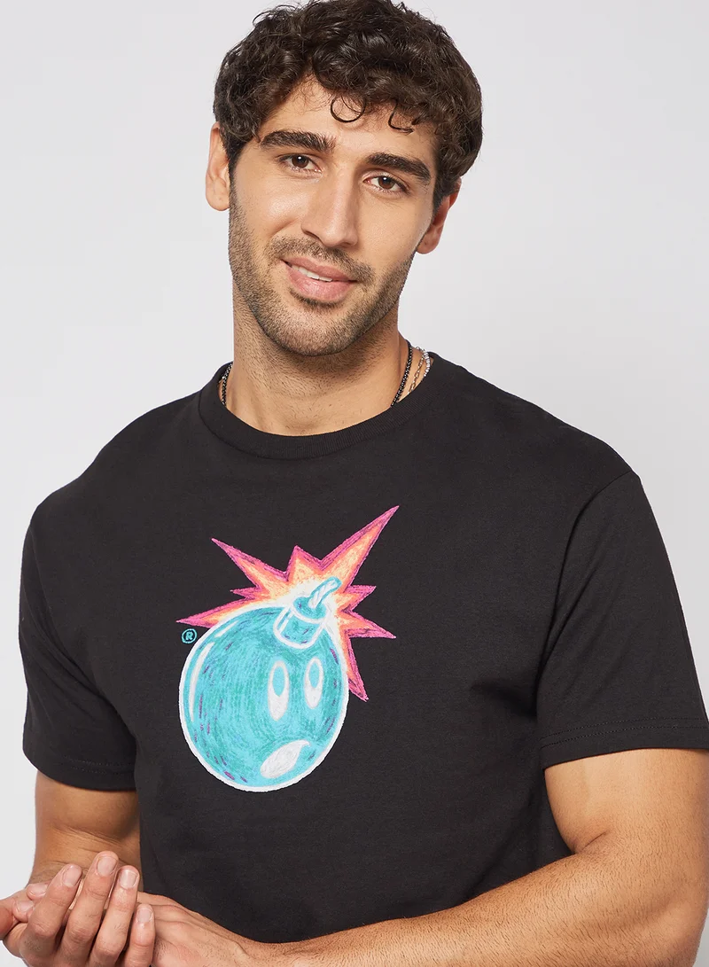 The Hundreds Claude Adam Graphic T-Shirt Black