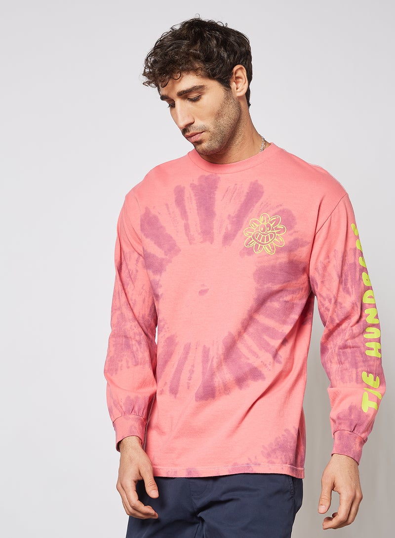 The Hundreds Purify & Destroy Long Sleeve T-Shirt Pink  - Image 2