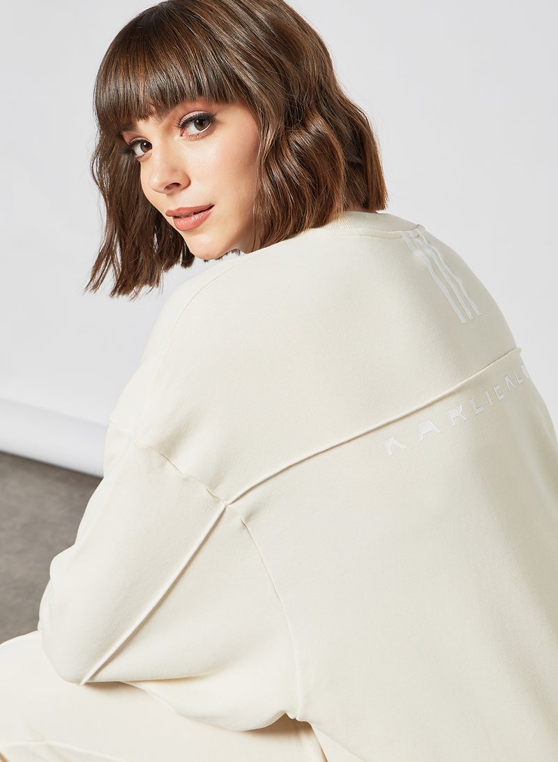 Adidas Karlie Kloss Crew Sweatshirt Beige - Image 1