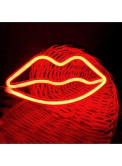 Salla LIP Pattern Neon LED Light Red 26x14cm  - Image 5