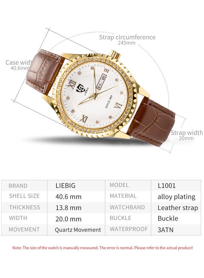 LIEBIG Men's Tyrant Leather Analog Watch - Image 4