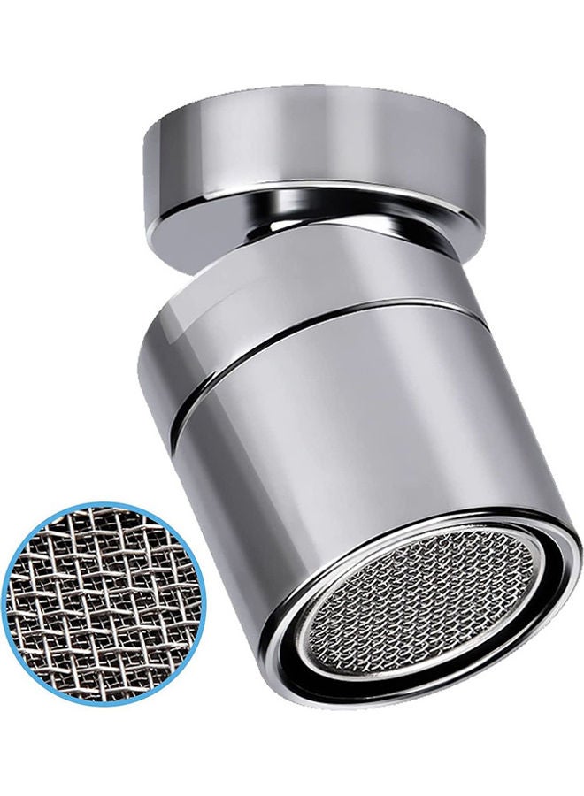 360-Degree Rotate Swivel Kitchen Sink Tap Aerator Silver 3.7x2.2x2.2cm - Image 1