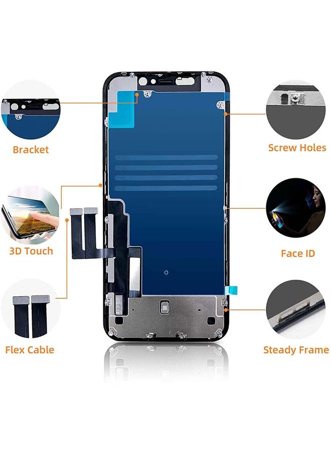 Phoni - LCD Screen Replacement For iPhone 11 Black - Image 1