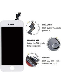 Phoni LCD Screen Replacement For iPhone 5S/SE White  - Image 2