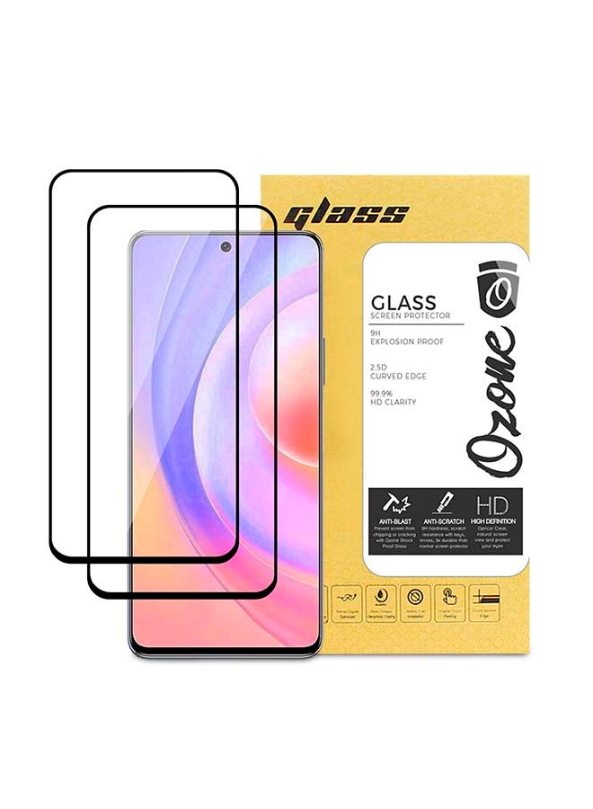 O Ozone 2 Pack Tempered Glass Screen Protector for Huawei Honor 50 SE Black - Image 1
