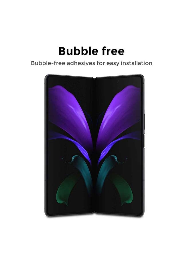 أو أوزون عبوة من لاصقتي حماية للشاشة لهاتف سامسونج جالاكسي Z فولد 2 5G شفاف - Image 3
