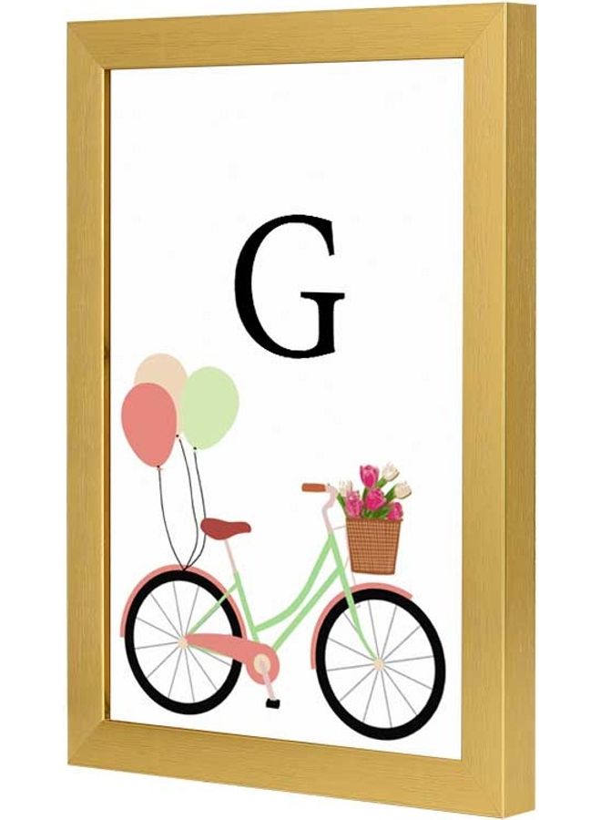 LOWHA G Letter Bike With Balloons Wall Art Multicolour 23x33cm  - Image 3