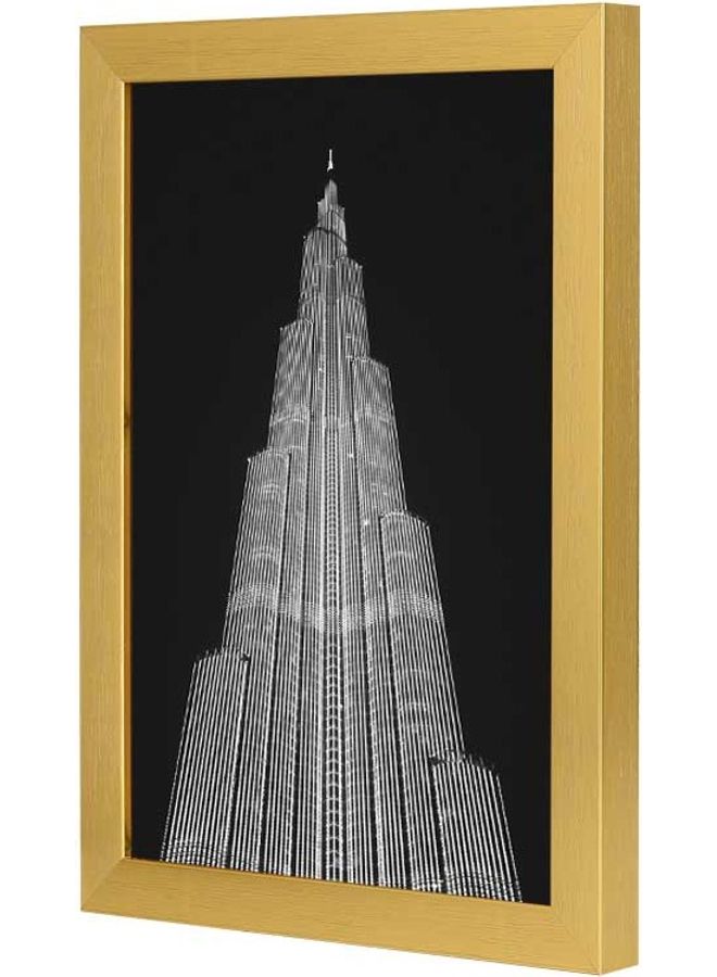 لوحة فنية لبناء العمارة على شكل برج خليفة متعدد الألوان 23x33سم - Image 3