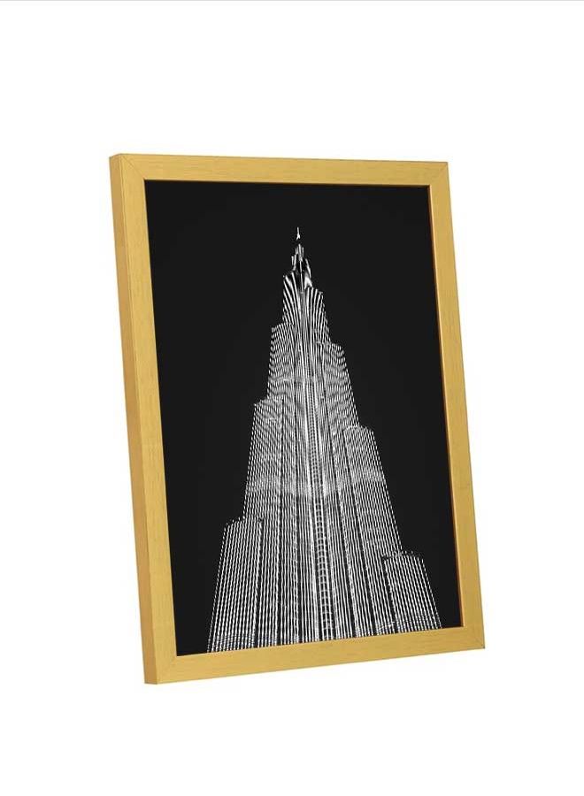 لوحة فنية لبناء العمارة على شكل برج خليفة متعدد الألوان 23x33سم - Image 4