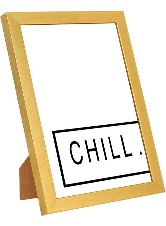 لوحة فنية جدارية بإطار بارد ذهبي/أبيض/أسود 23x33سم - Image 1