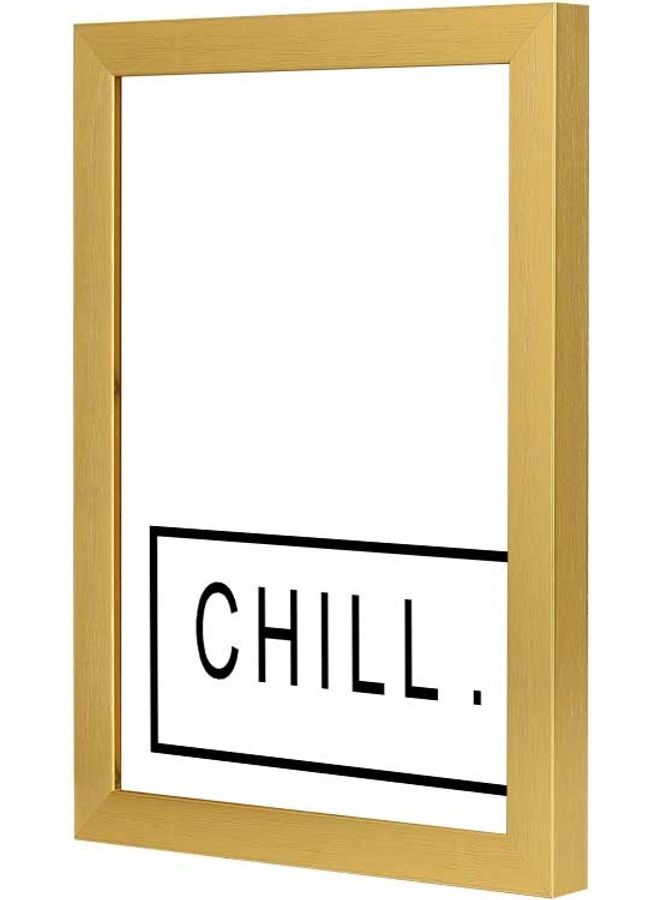 لوحة فنية جدارية بإطار بارد ذهبي/أبيض/أسود 23x33سم - Image 3