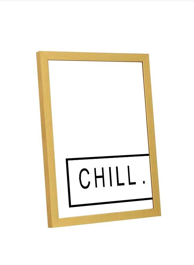 لوحة فنية جدارية بإطار بارد ذهبي/أبيض/أسود 23x33سم - Image 4