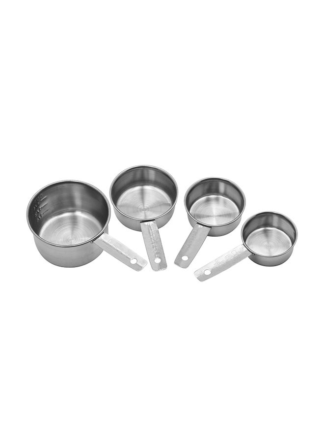 RAJ 4-Piece Measuring Cup Set Silver Cup 1 (60), Cup 2 (80), Cup 3 (125), Cup 4 (250)ml  - Image 2