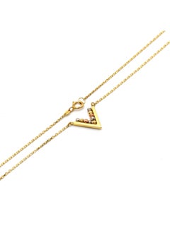 Gold Zone 18K Real Gold 3 Color V Ball Necklace  - Image 2