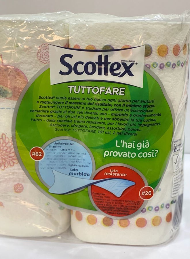 Scottex Kitchen Towel Tuttofare 2 Rolls White 22x27x13cm  - Image 3