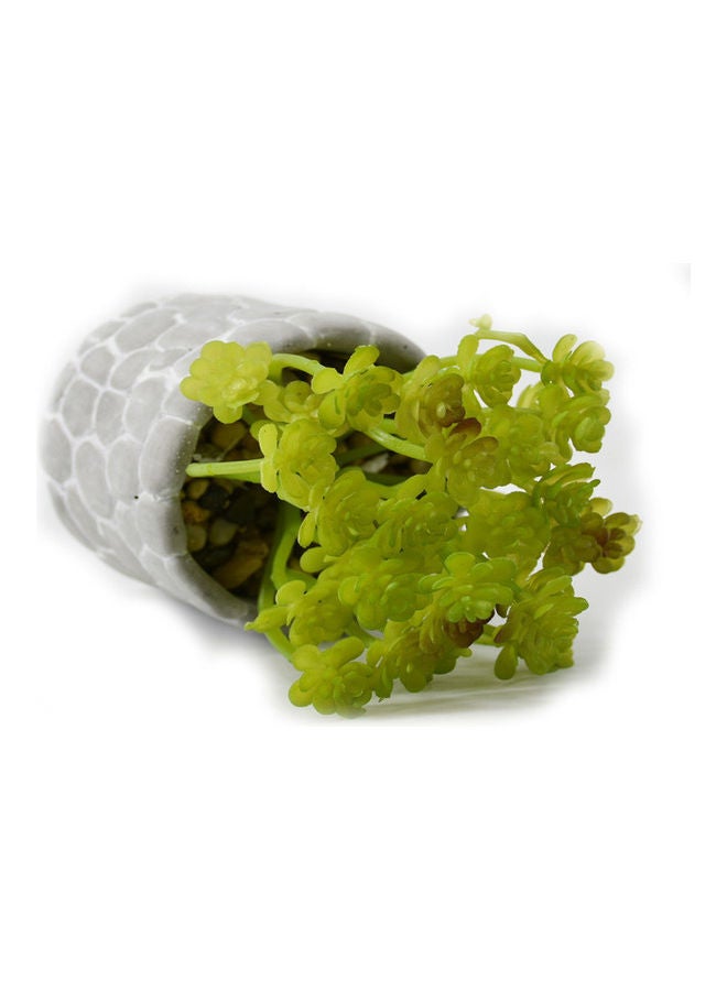DRAMA HOME Artificial Potted Plant Green/Grey 15 x 15 x 9cm  - Image 2