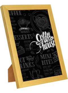 LOWHA Coffee House For Home Decor Black/White/Gold 23x33cm  - Image 1