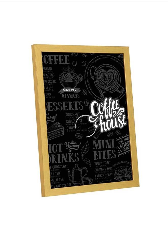 LOWHA Coffee House For Home Decor Black/White/Gold 23x33cm  - Image 4