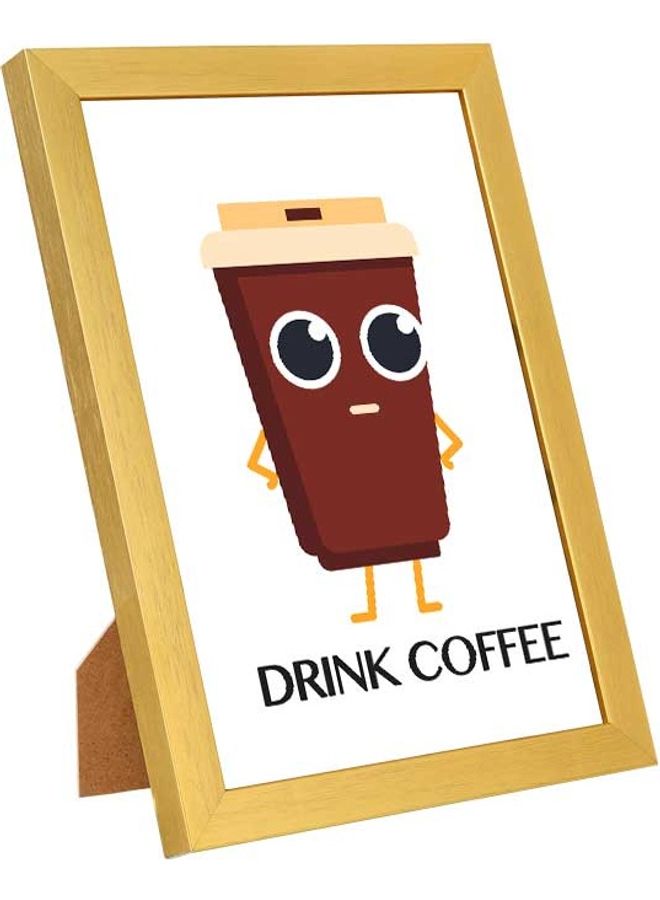 LOWHA Wall Art Drink Coffee For Home Décor Multicolour 23x33cm - Image 1