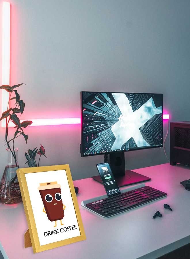 LOWHA Wall Art Drink Coffee For Home Décor Multicolour 23x33cm - Image 2