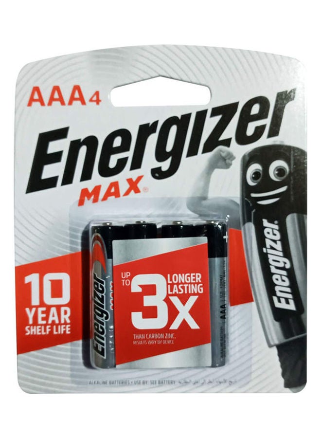 Energizer E92Bp-4 (Aaa) Alkaline Batteries Multicolour - Image 1