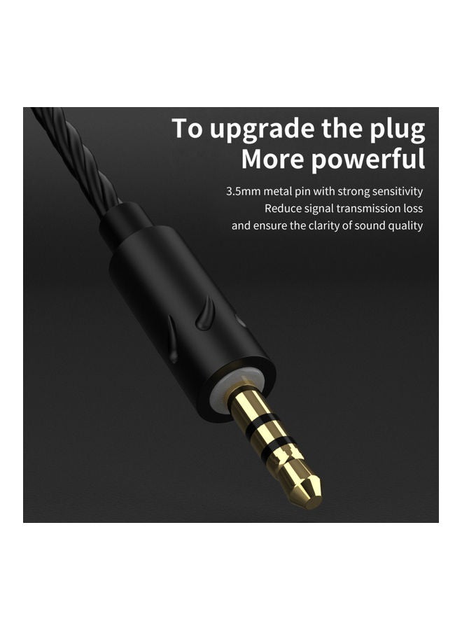 QKZ AK6 Max Wired Headphones Dynamic Music Earphone Detachable Headphone Cable Ear Hook Sports Headset Earbuds In-line Control with Mic 3.5mm Black  - Image 3